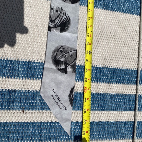 Burberry Silk Scarf/Tie GORGEOUS! Versatile! - Picture 10 of 11